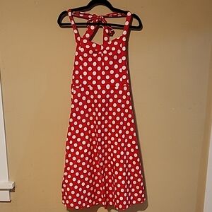 Red Polka Dot Halter Dress